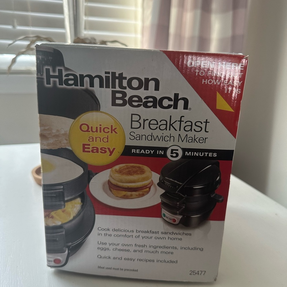 Brand new Hamilton Beach sandwich maker.